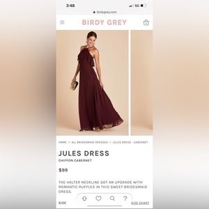 Two dresses that were bought as bridesmaids dresses, but never worn.